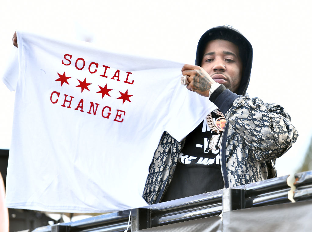 YFN Lucci at Joy To The Polls Georgia Pop Up Concerts
