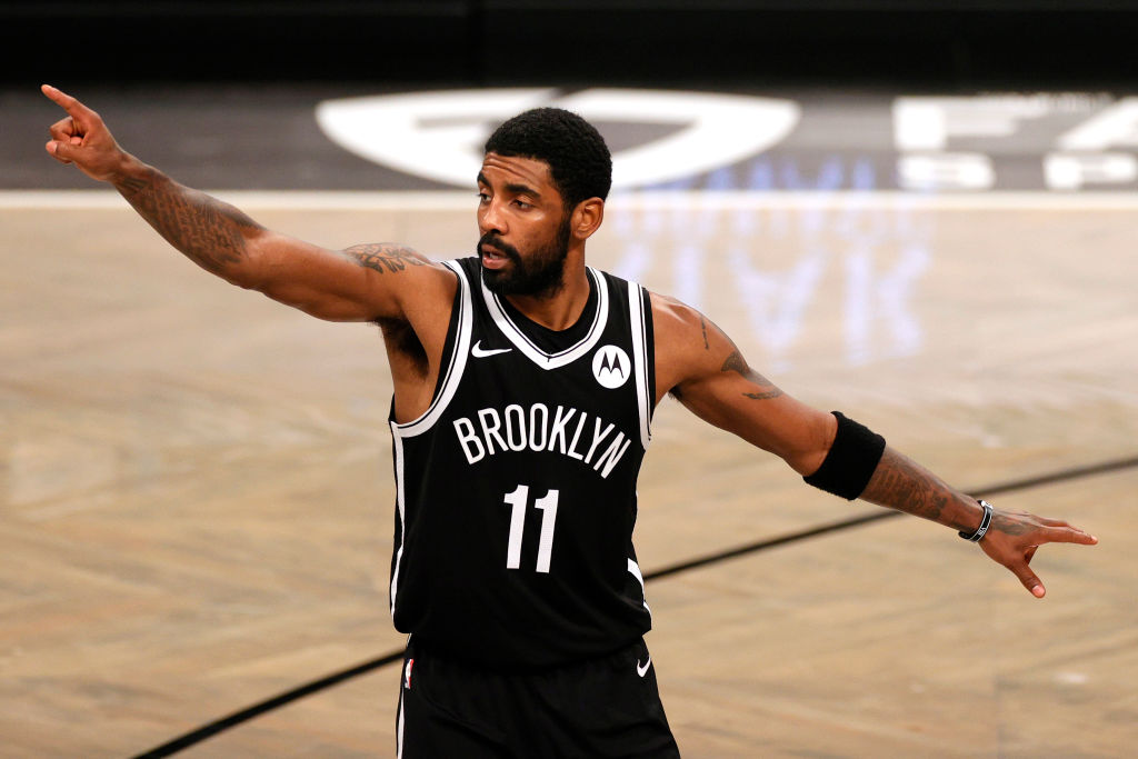 Kyrie Irving During The Atlanta Hawks v Brooklyn Nets