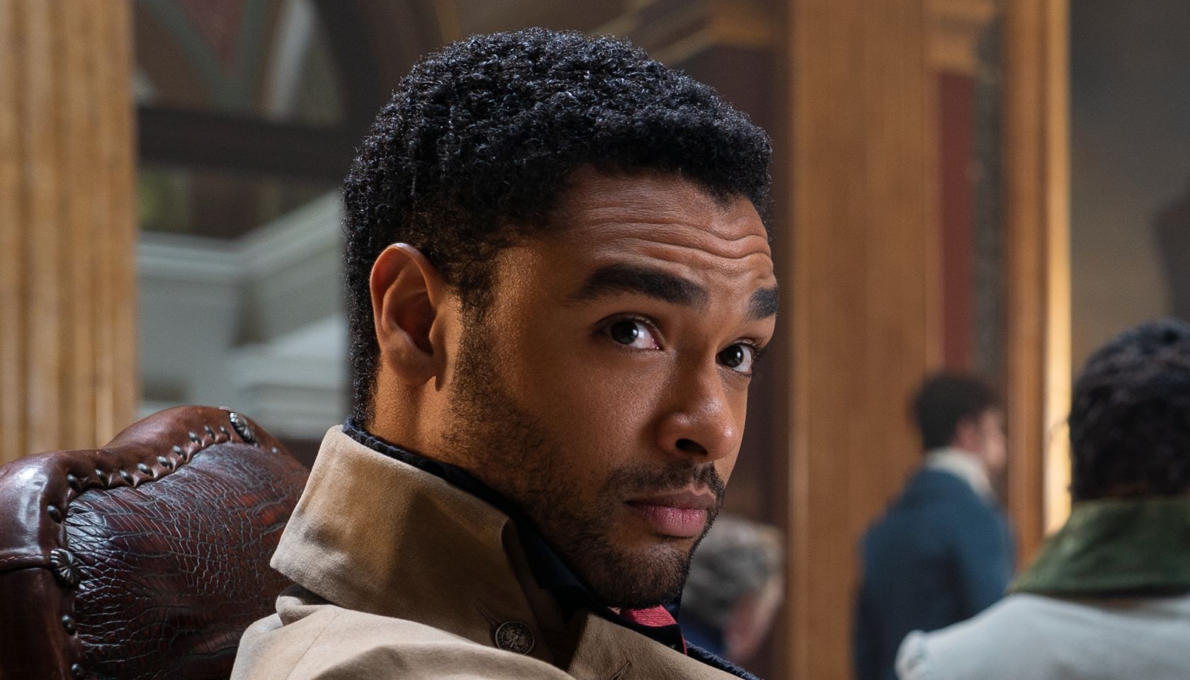 Regé-Jean Page On Set Of Bridgerton