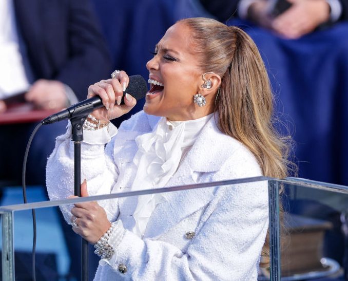 Jennifer Lopez Sings During The Inauguration Ceremony 2021