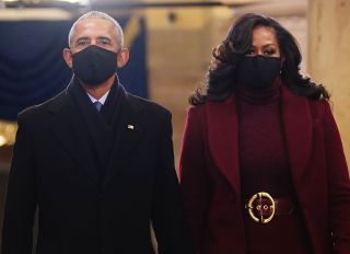 Barack Obama and Michelle Obama at the 2021 Presidential Inauguration