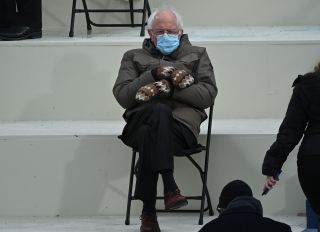 Bernie Sanders at the inauguration