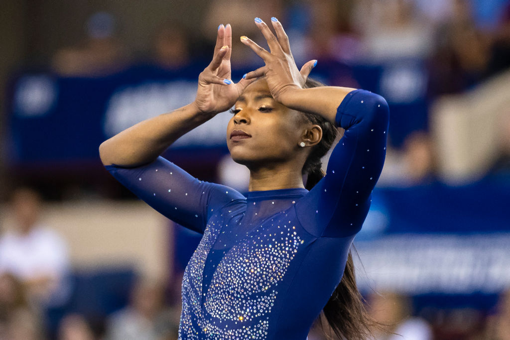 Nia Dennis At The 2019 NCAA Division I Women's Gymnastics Championship