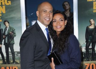 Corey Booker and Rosario Dawson At The Premiere Of Sony Pictures' "Zombieland Double Tap"