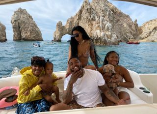 Bambi and Scrappy vacation with their kids Emani, Breland and Xylo and Momma Dee at Garza Blanca Los Cabos