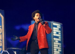 The Weeknd performs at the Pepsi Super Bowl LV Halftime Show