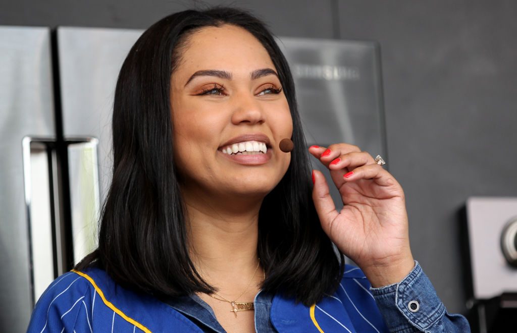 Ayesha Curry smiles as fans cheer during her cooking demonstration at the BottleRock Napa Valley music festival in Napa, Calif., on Friday, May 26, 2017. (Anda Chu/Bay Area News Group)
