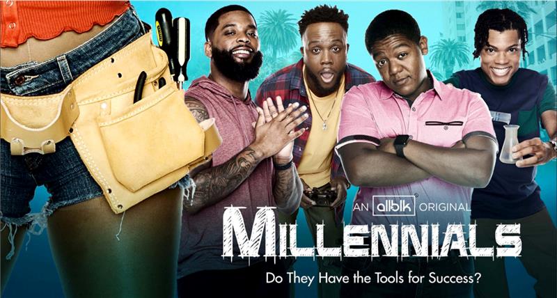 Millenials key art and logo