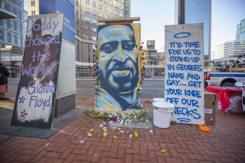 Protest in Minneapolis during the George Floyd murder trial