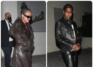 Rihanna and ASAP Rocky leave Delilah Lounge