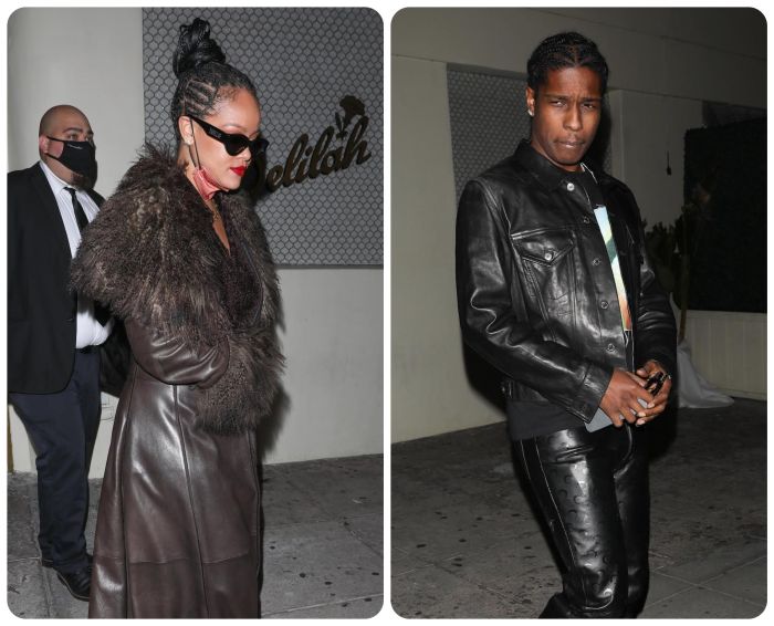 Rihanna and ASAP Rocky leave Delilah Lounge