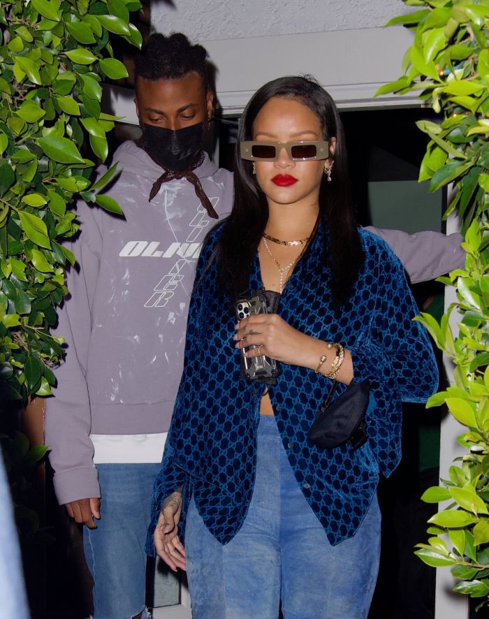 Rihanna Gucci Blue Shirt Giorgio Baldi