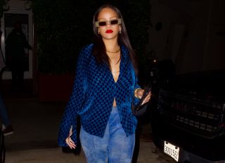 Rihanna Gucci Blue Shirt Giorgio Baldi