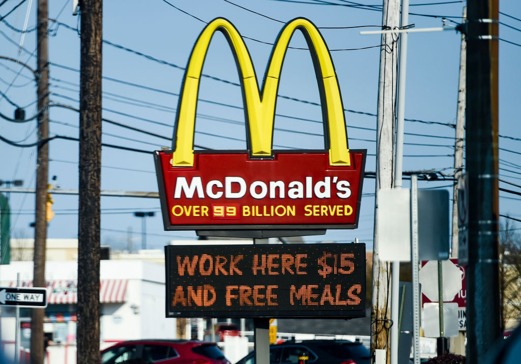 McDonald's Advertising $15 Wage In Pennsylvania