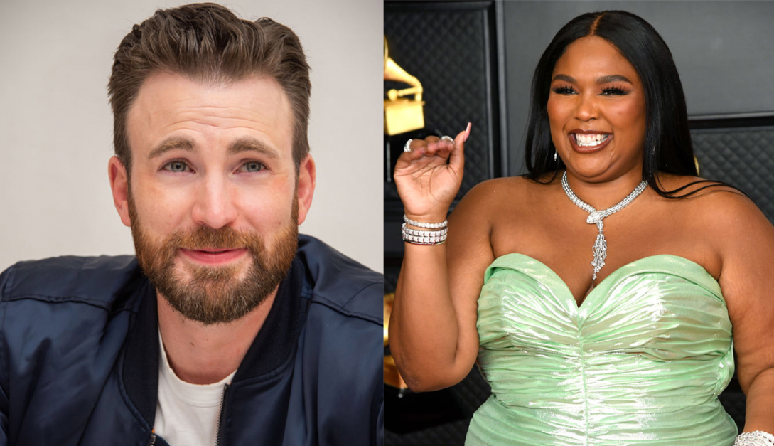Chris Evans and Lizzo