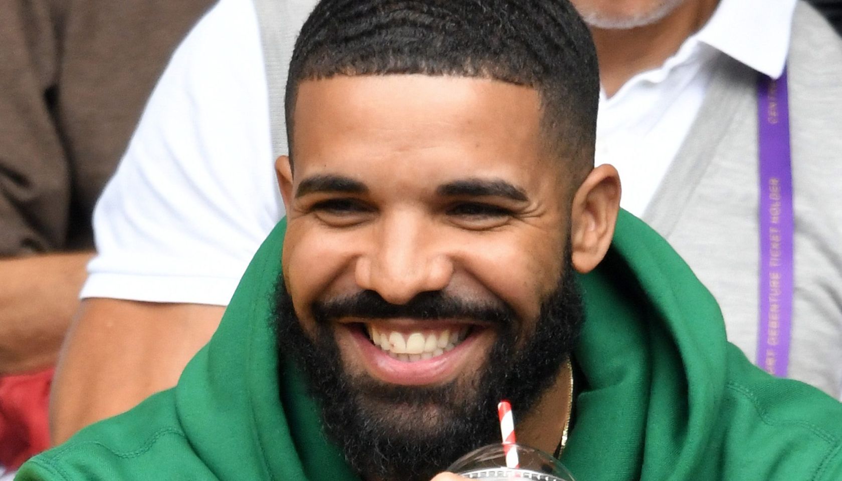 Drake attends a Wimbledon game