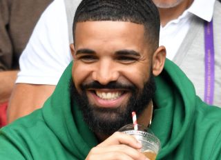 Drake attends a Wimbledon game
