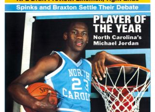 NCAA Basketball Covers - North Carolina Tar Heels' Michael Jordan - March 28, 1983