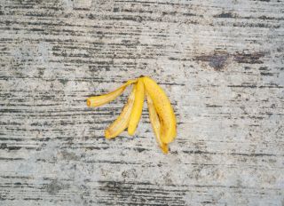 banana peel on the street