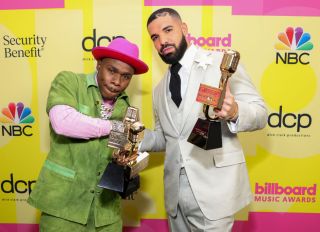 Drake and DaBaby at the 2021 Billboard Music Awards