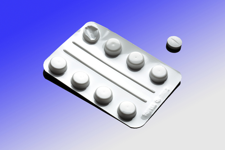 Blister pack of pills, illustration