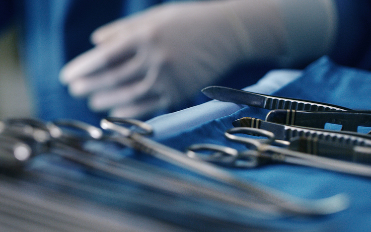 Cropped shot of surgical instruments in the operating room of a hospital