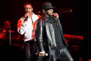 Bobby Brown and Keith Sweat at the Valentine's Music Festival: Keith Sweat, Bobby Brown and El Debarge