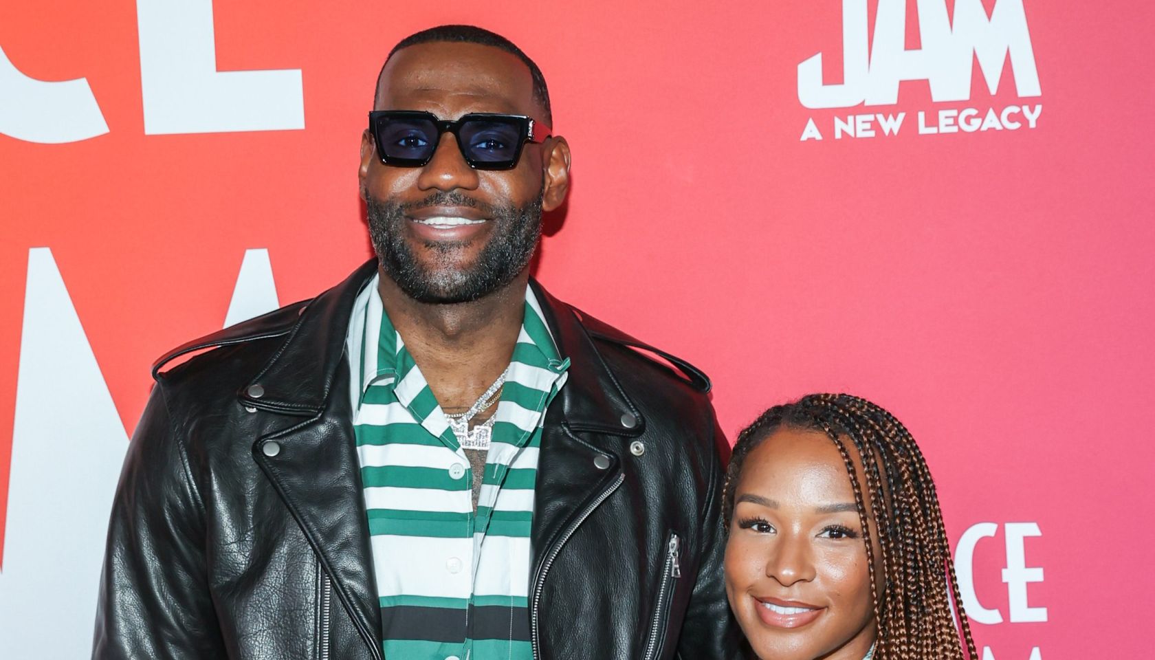 LeBron and Savannah James at the Space Jam: A New Legacy Party In The Park After Dark