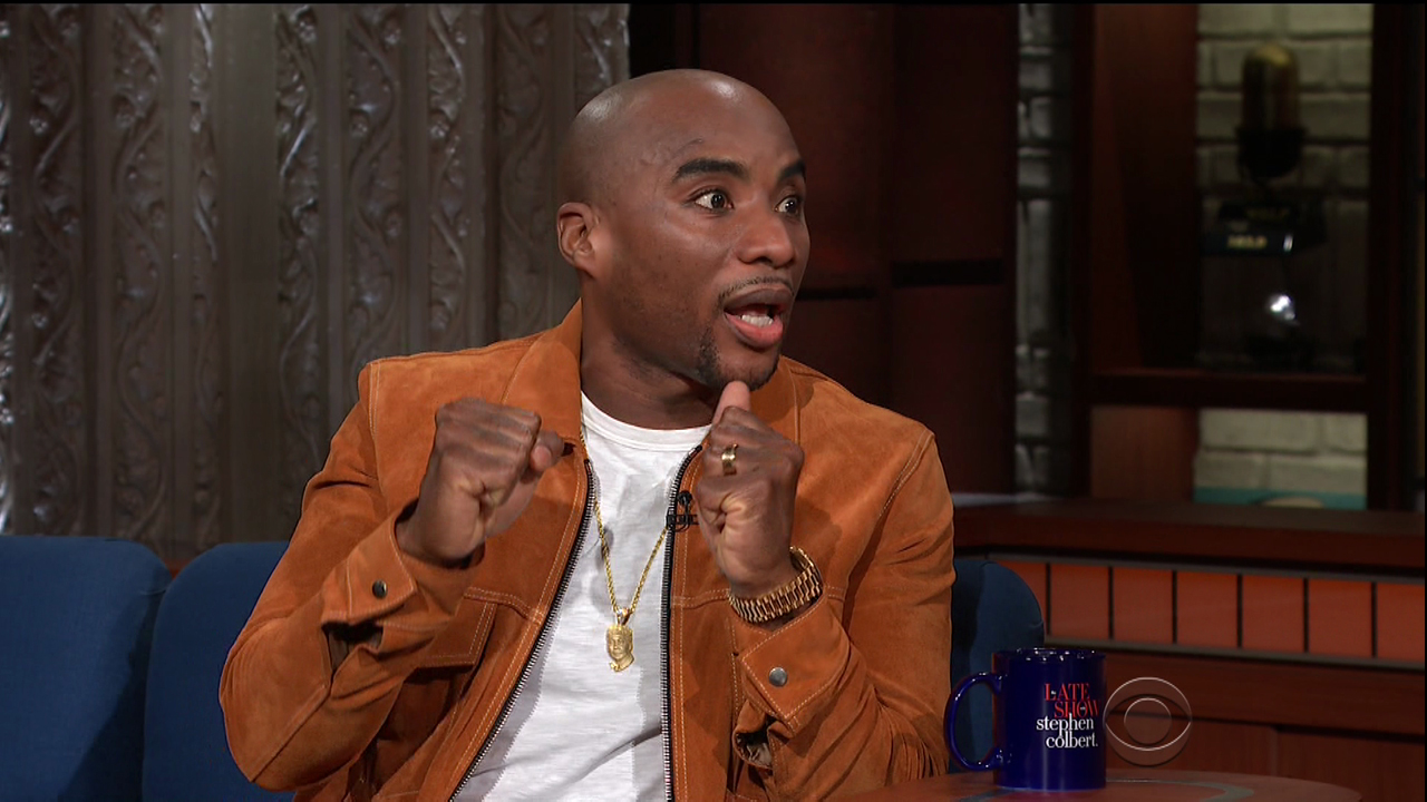 Charlamagne tha God during an appearance on CBS' 'The Late Show with Stephen Colbert.'