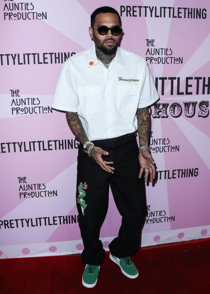 Chris Brown at the PrettyLittleThing Madhouse hosted by Teyana Taylor