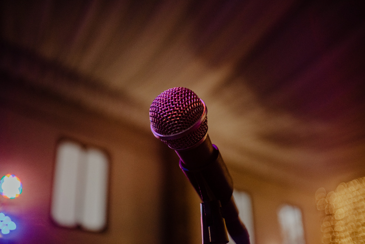 Low Angle View Of Illuminated Lighting Equipment On Building