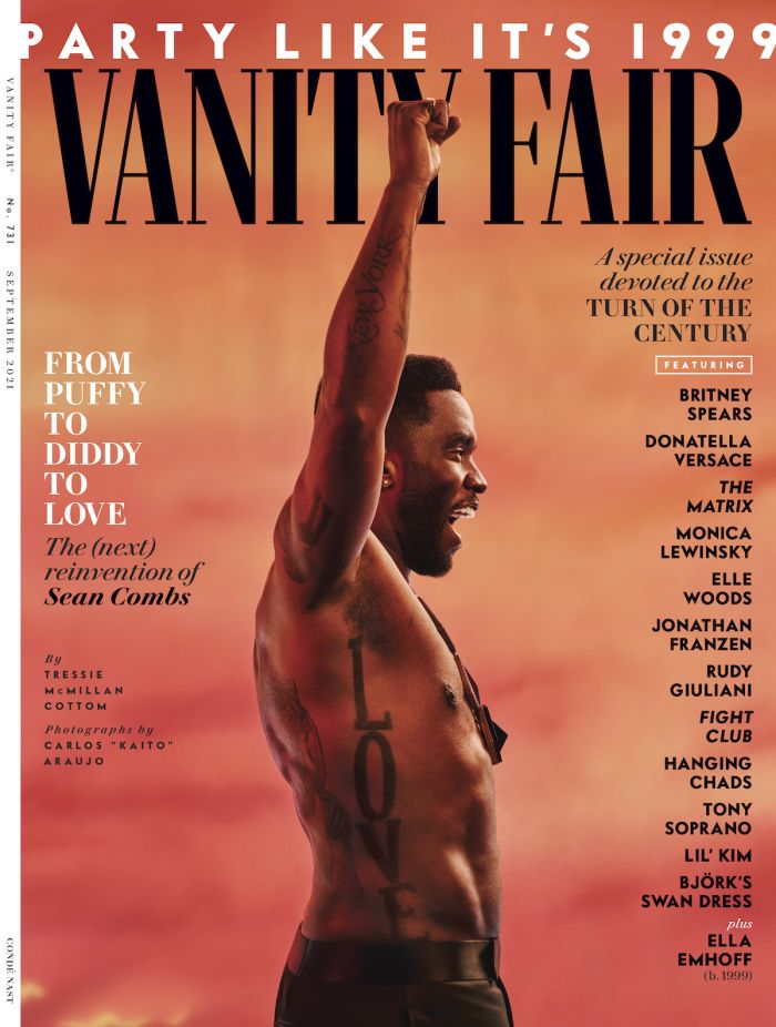 Diddy Vanity Fair Cover and feature images including daughters Jessie, Chance and D'Lila