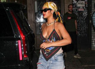 Rihanna and ASAP Rocky visit a NYC Hookah Bar
