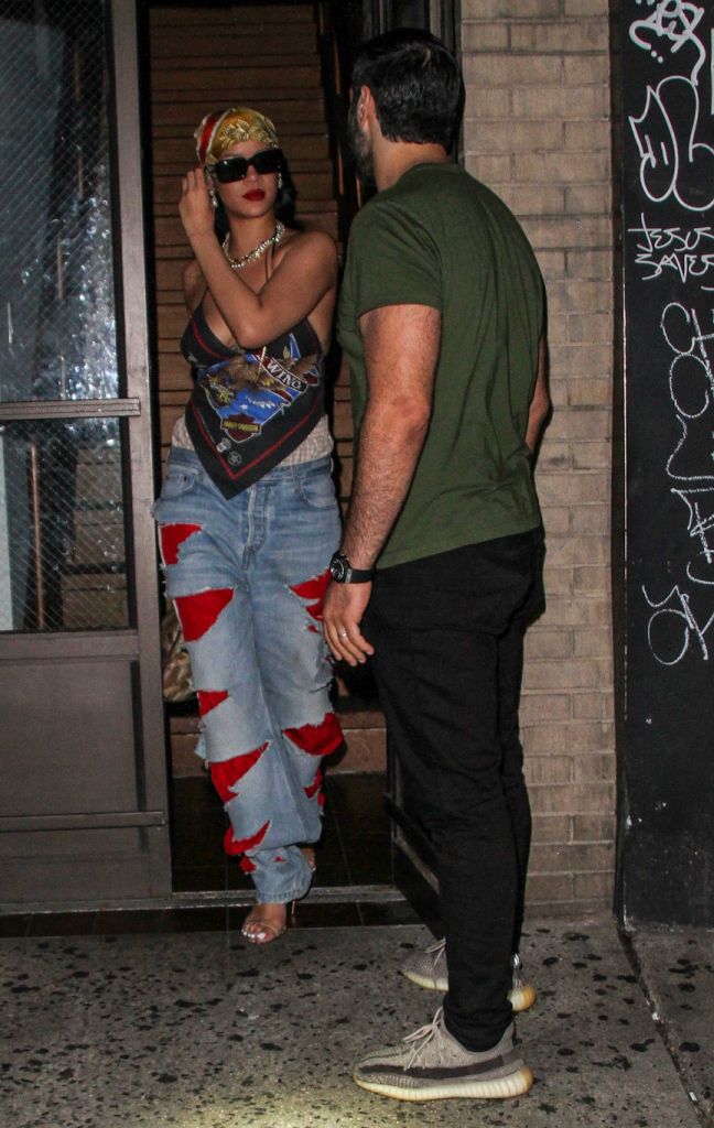 Rihanna Rocked $1850 Balenciaga Jeans For Hookah Date With ASAP Rocky