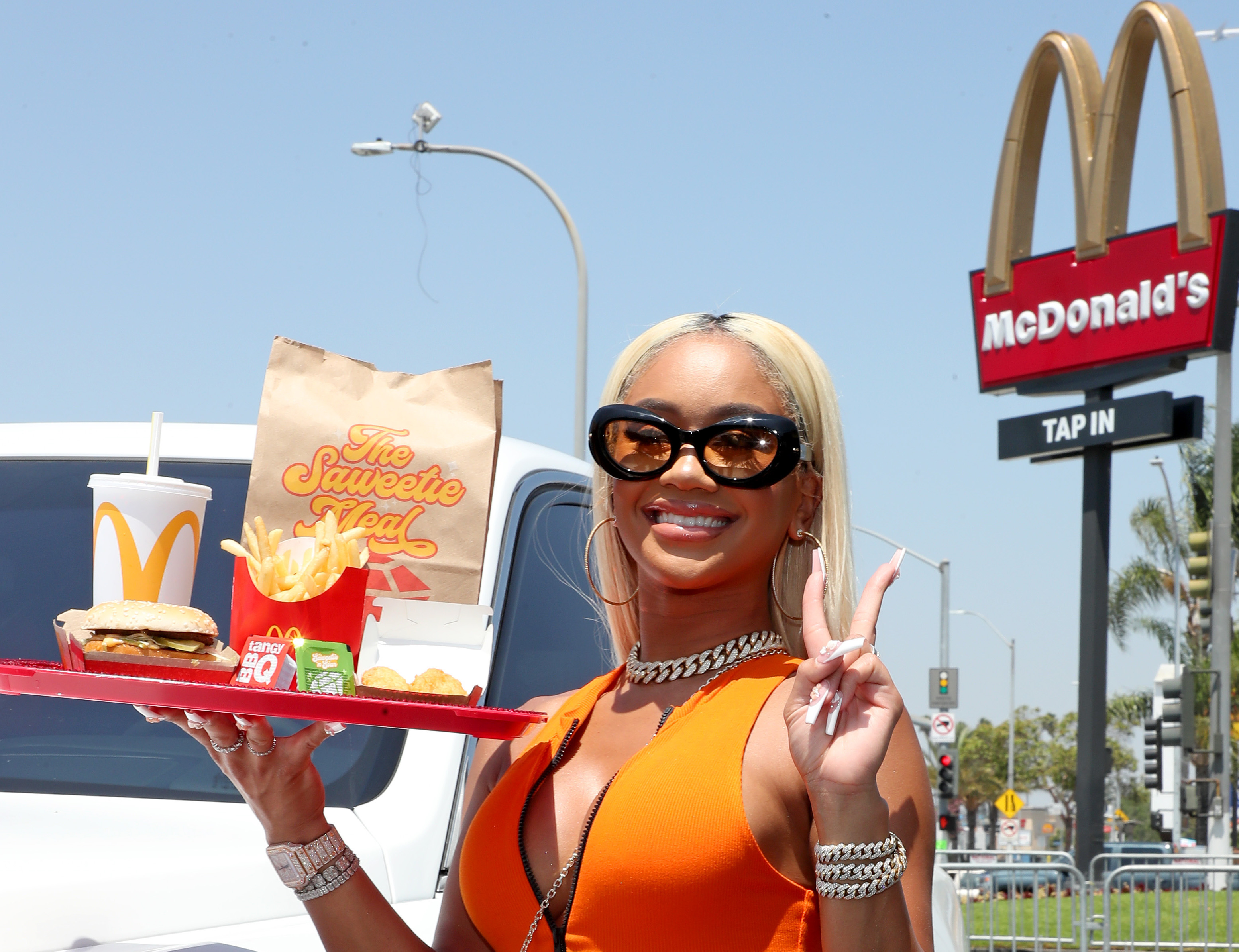 Saweetie Celebrates the launch of her signature order at McDonald's