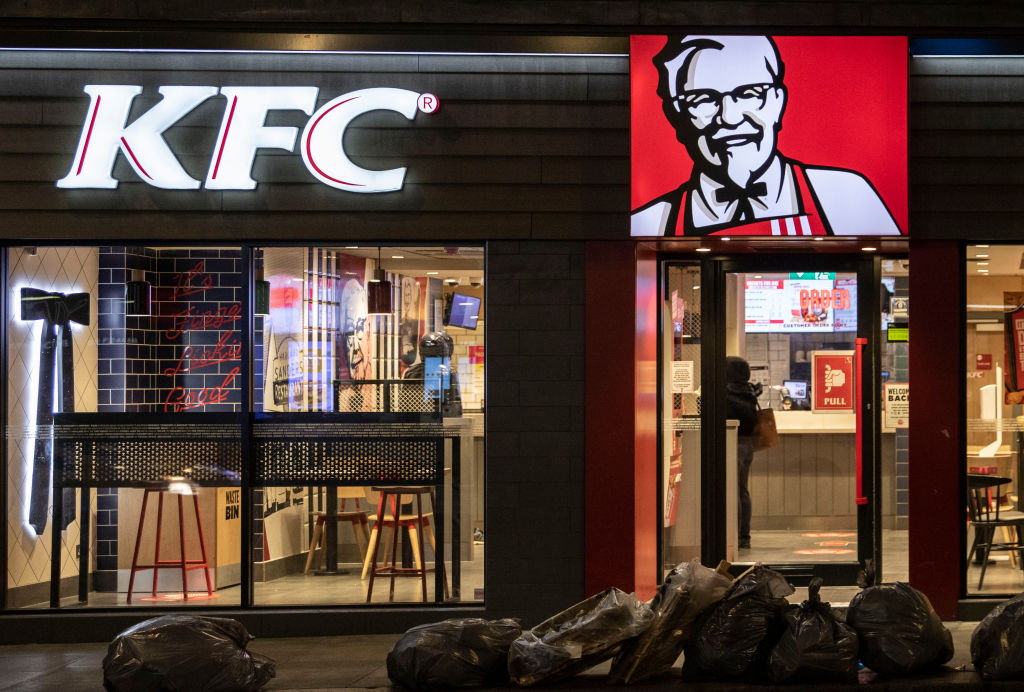 KFC store seen at night...
