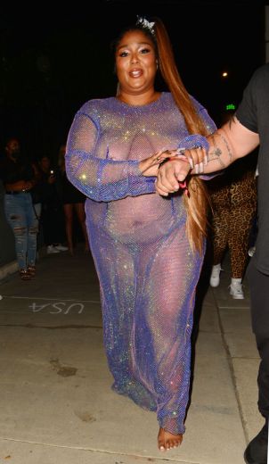 Lizzo See-Through Dress