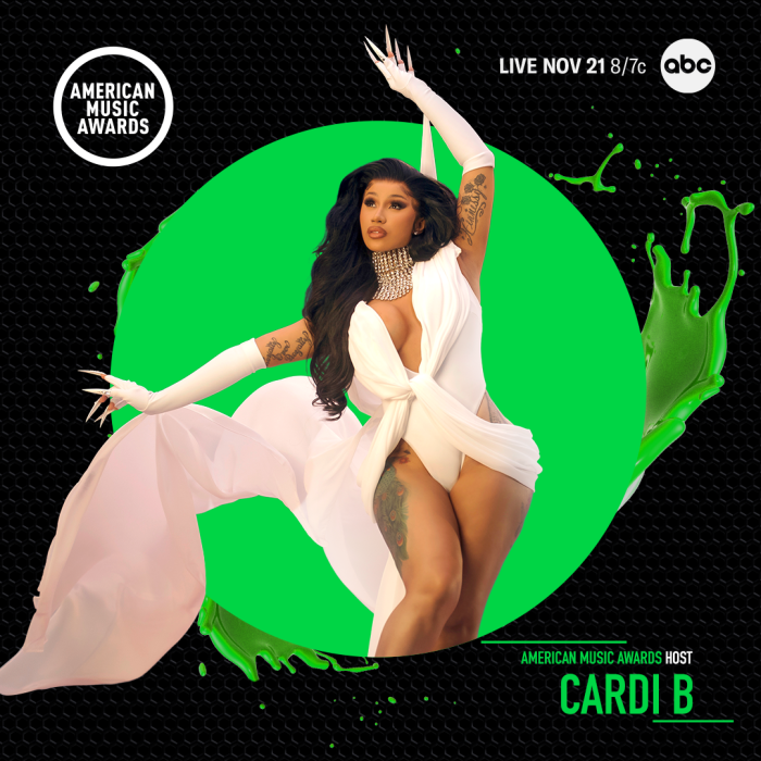 Cardi B hosting the 2021 American Music Awards