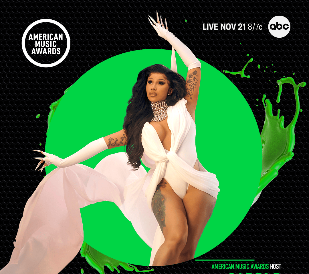 Cardi B hosting the 2021 American Music Awards