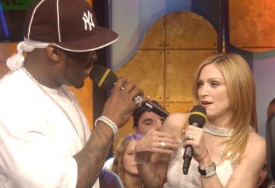 Madonna, 50 Cent and G-Unit, Alicia Keys, Brendan Fraiser and POD Stop By Spankin' New Music Week on MTV's "TRL" - November 13, 2003