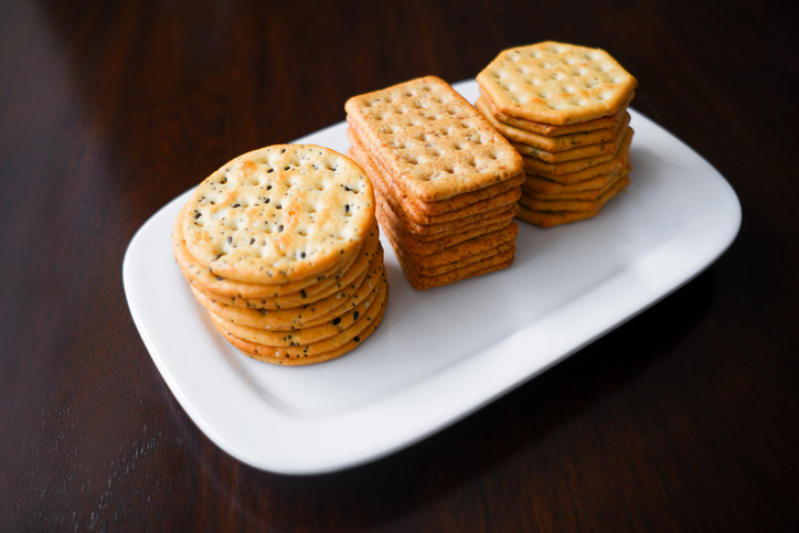 Assorted Crackers on Plate