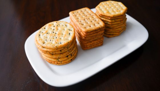 Assorted Crackers on Plate