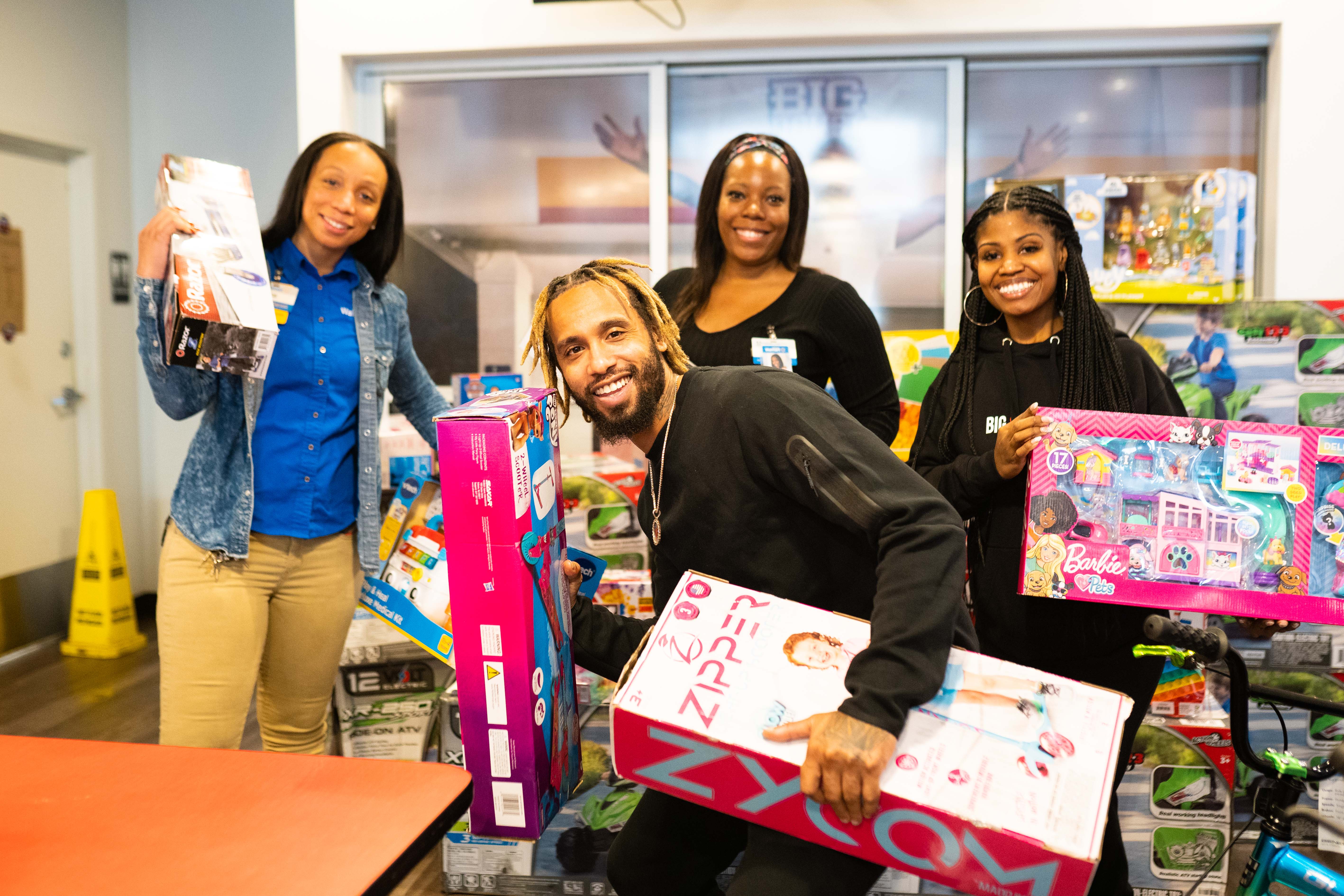 Derrick Hayes holiday giveback assets