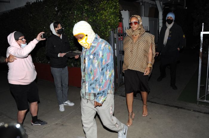 Rihanna and A$AP Rocky dine out in West Hollywood