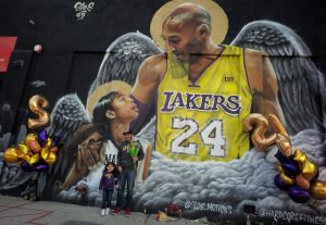 Fans of Kobe Bryant came out to celebrate the life and legacy around murals and makeshift memorials in Los Angeles.