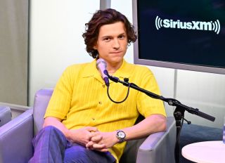 Tom Holland And Mark Wahlberg Visit The SiriusXM Studios In New York City
