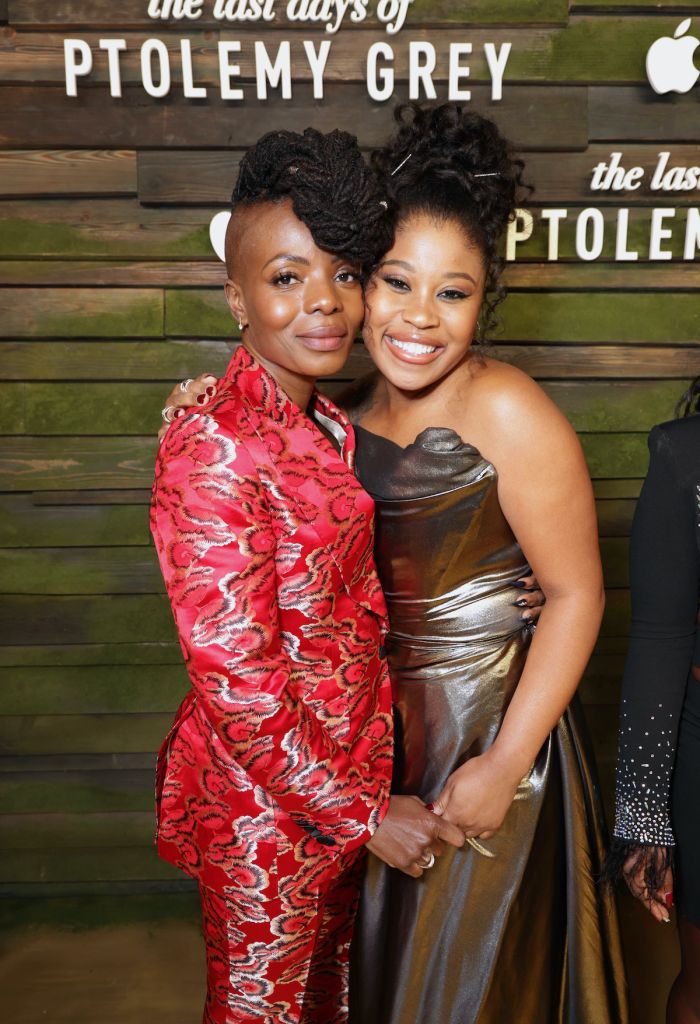 Marsha Stephanie Blake and Dominique Fishback attend the series premiere of Apple Original limited series “The Last Days of Ptolemy Grey” at The Bruin in Los Angeles, CA, on March 7, 2022. “The Last Days of Ptolemy Grey” premieres on Friday, March 11, 2022