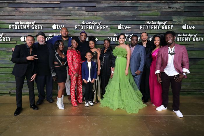 The cast attends the series premiere of Apple Original limited series “The Last Days of Ptolemy Grey” at The Bruin in Los Angeles, CA, on March 7, 2022. “The Last Days of Ptolemy Grey” premieres on Friday, March 11, 2022 on Apple TV+.