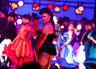 Jacqueline B. Arnold and the company of Moulin Rouge! The Musical On Broadway