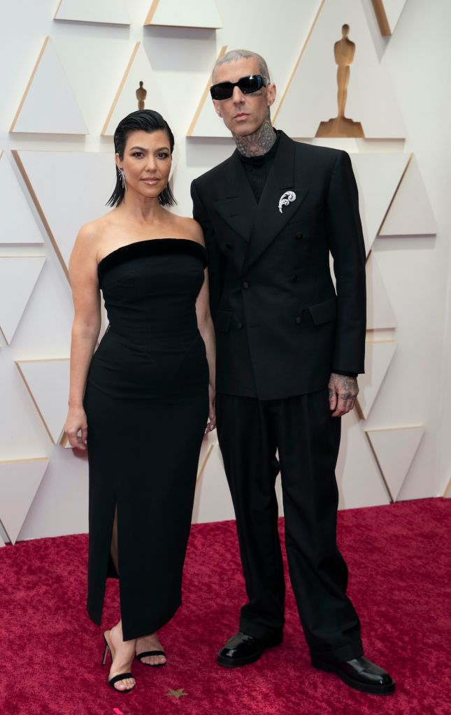 Kourtney Kardashian and Travis Barker The OSCARS red carpet arrivals